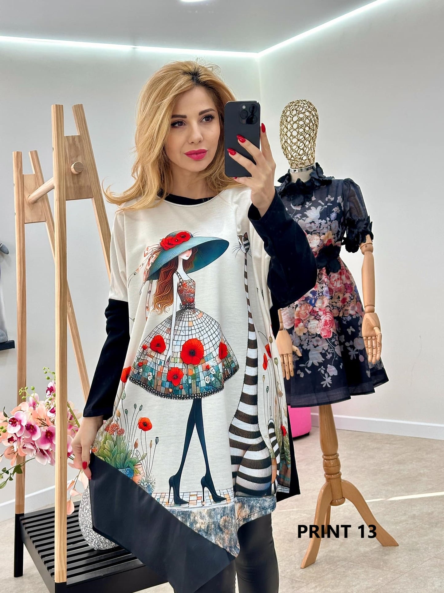 Bluza Asimetrica Print