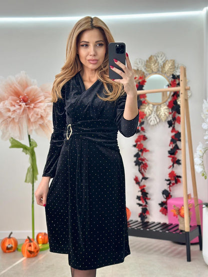 Rochie Catifea Strasuri