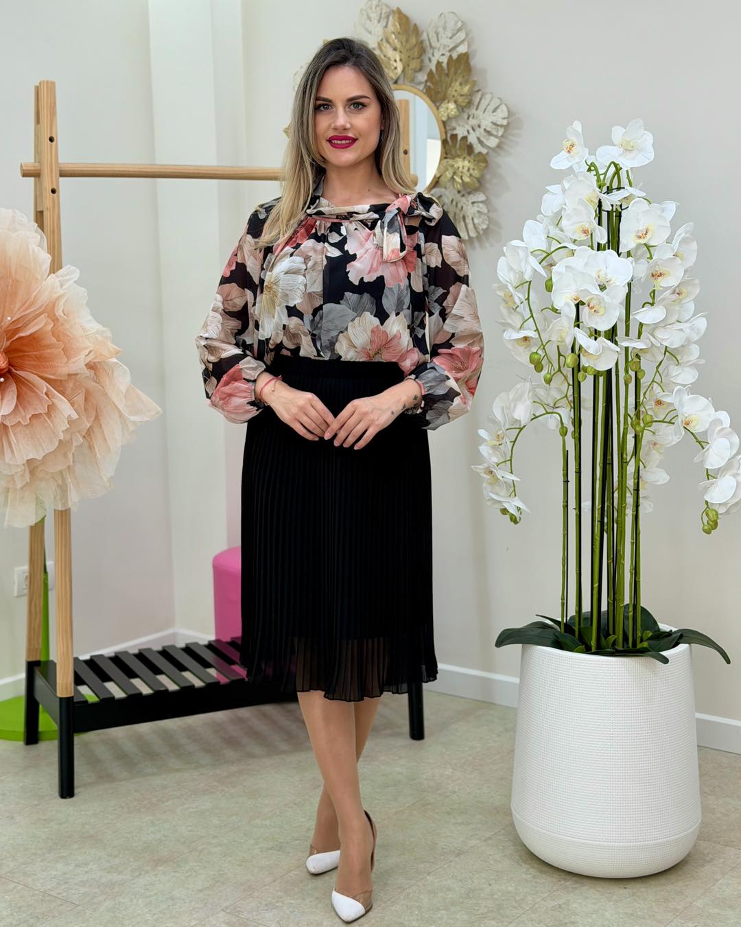 Fusta plisata scurta